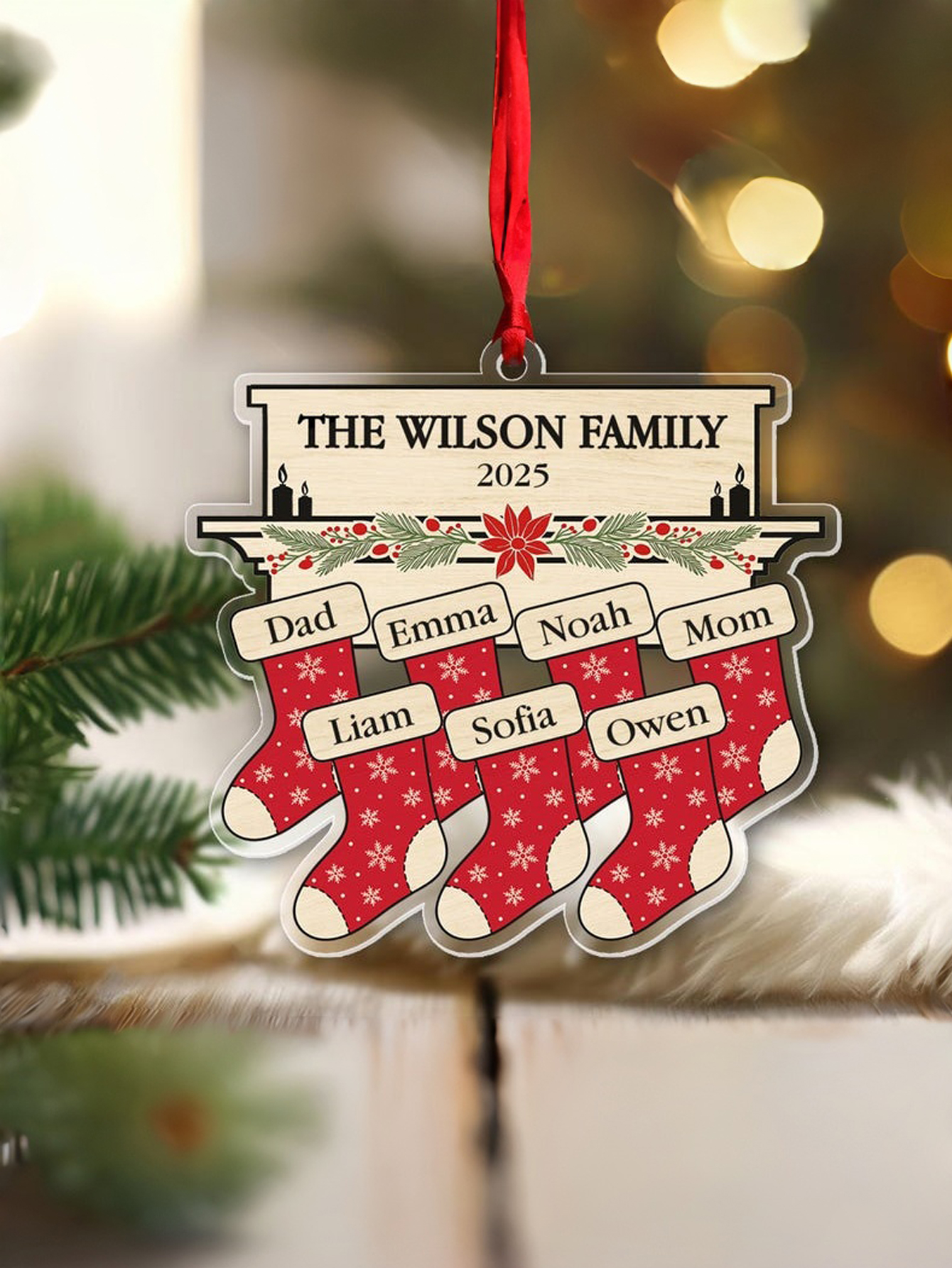 2025 Personalized Home Christmas Acrylic Decorations